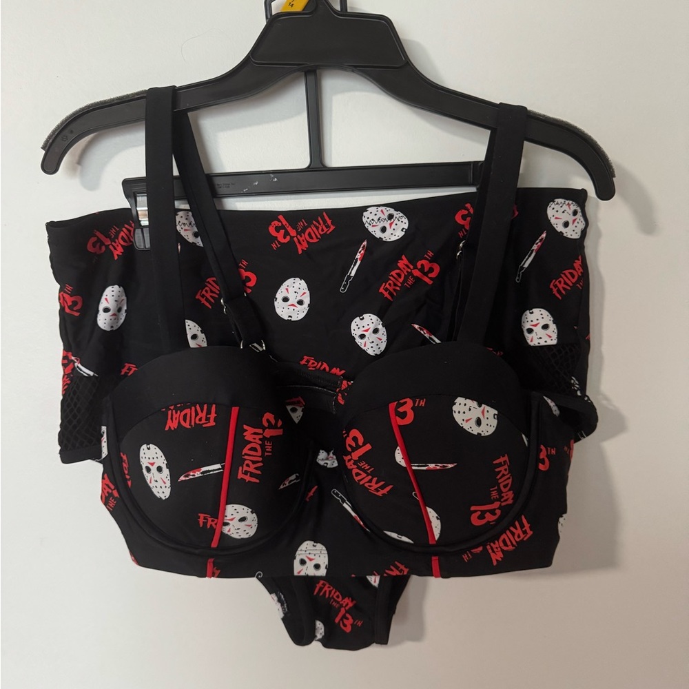 Friday the 13th Black and Red Bikini Set